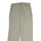 CARHARTT Mens Cotton Beige Regular Straight Trousers W34 L30 Workwear Casual