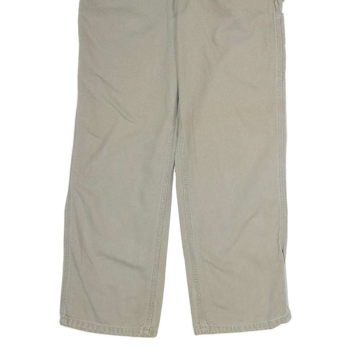 CARHARTT Mens Cotton Beige Regular Straight Trousers W34 L30 Workwear Casual