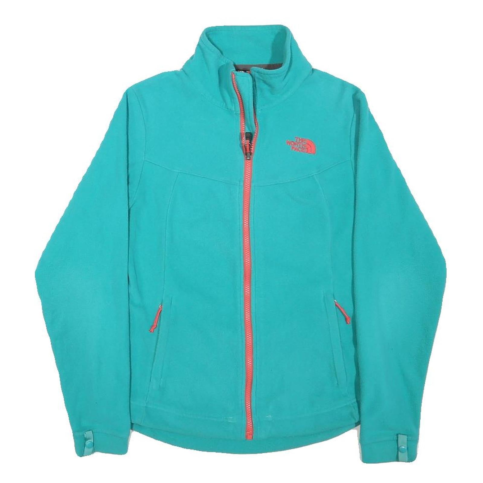 THE NORTH FACE Womens Turquoise Jacket XS Polyester Blend Zip Warm Lightweight