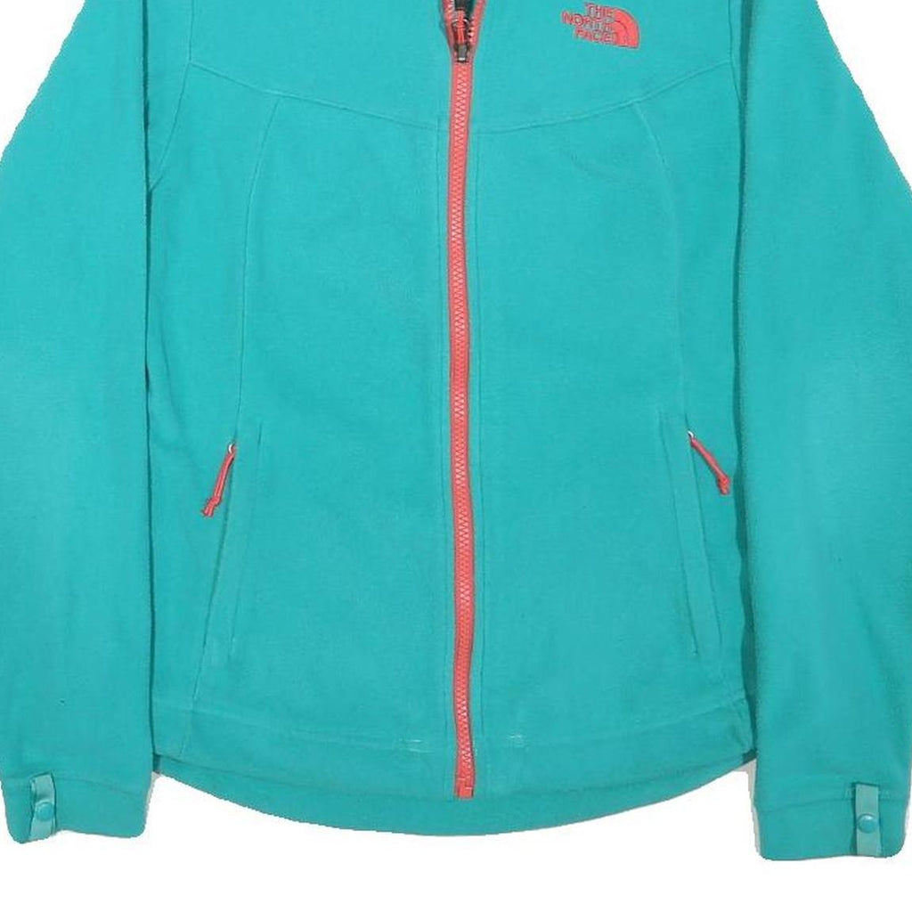 THE NORTH FACE Womens Turquoise Jacket XS Polyester Blend Zip Warm Lightweight