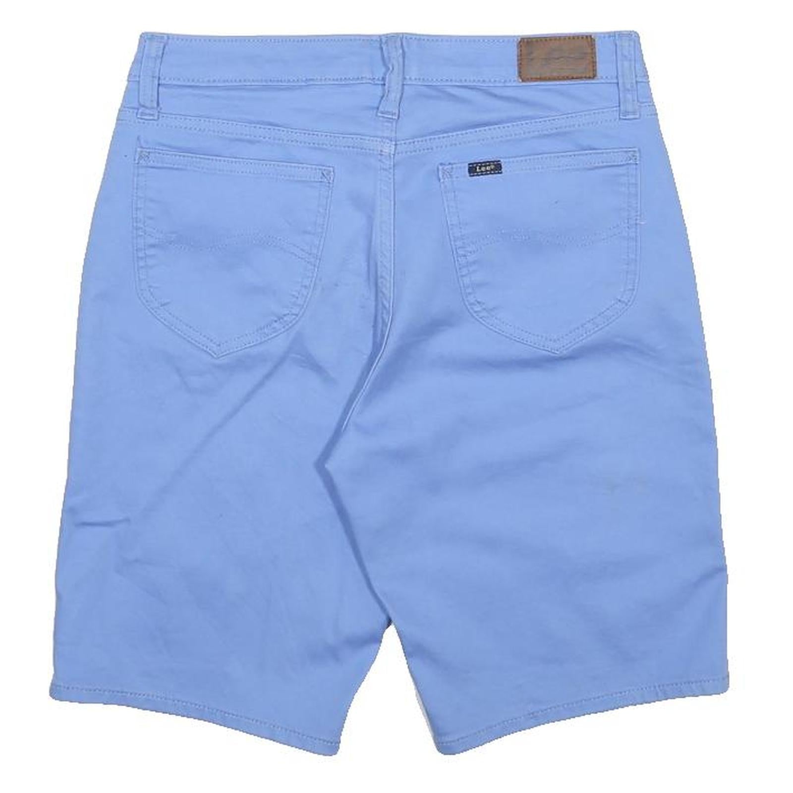 LEE Womens Shorts Blue Casual M W29 Cotton Blend Comfortable Everyday Style