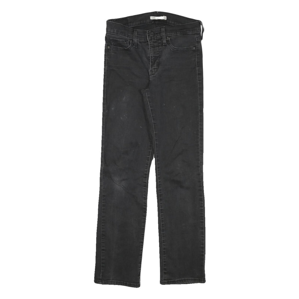 LEVI'S Womens Regular Fit Black Denim Cotton Blend Zip W27 L28 Classic Pocket