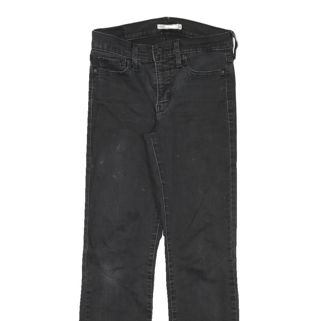LEVI'S Womens Regular Fit Black Denim Cotton Blend Zip W27 L28 Classic Pocket