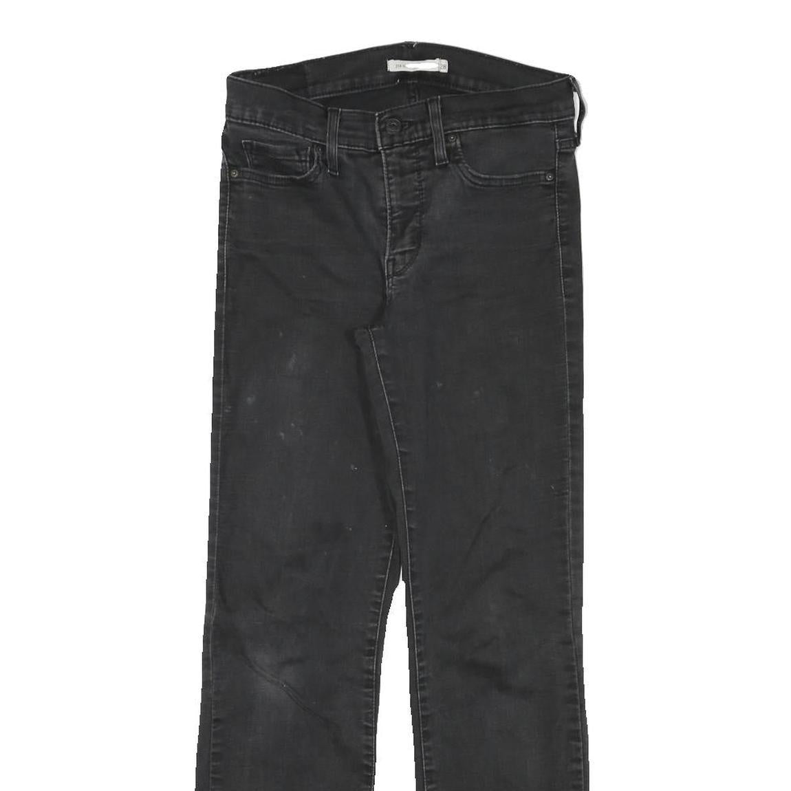 LEVI'S Womens Regular Fit Black Denim Cotton Blend Zip W27 L28 Classic Pocket