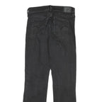 LEVI'S Womens Regular Fit Black Denim Cotton Blend Zip W27 L28 Classic Pocket