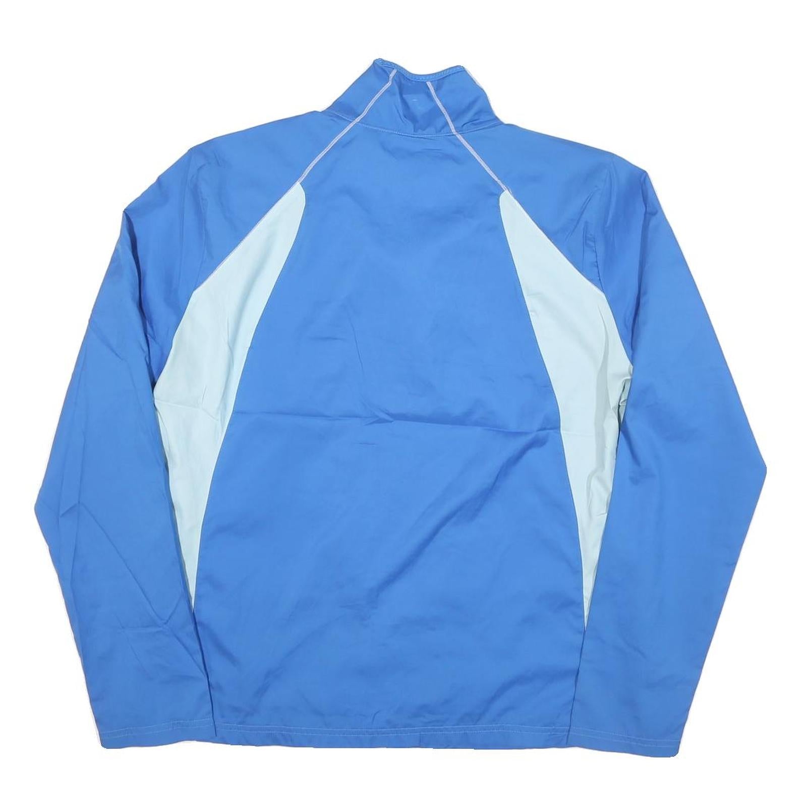 ADIDAS Womens Blue & Light Blue Zip Sports Jacket L Polyester Blend Casual