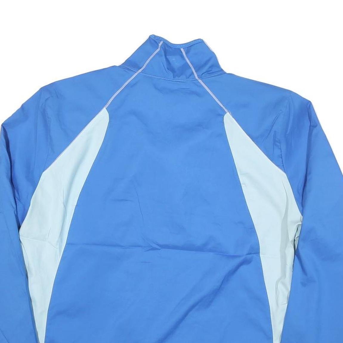 ADIDAS Womens Blue & Light Blue Zip Sports Jacket L Polyester Blend Casual