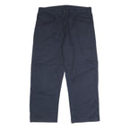 DICKIES Mens Polyester Blend Navy Regular Straight Trousers W38 L29 Workwear Zip