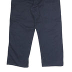 DICKIES Mens Polyester Blend Navy Regular Straight Trousers W38 L29 Workwear Zip