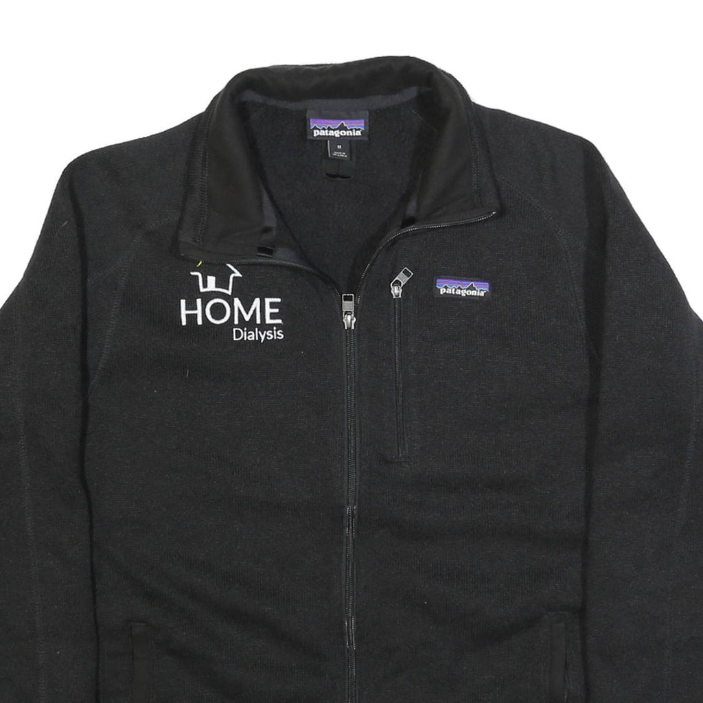 PATAGONIA Mens Black Workwear Jacket M Polyester Zip Plain Lightweight Warm