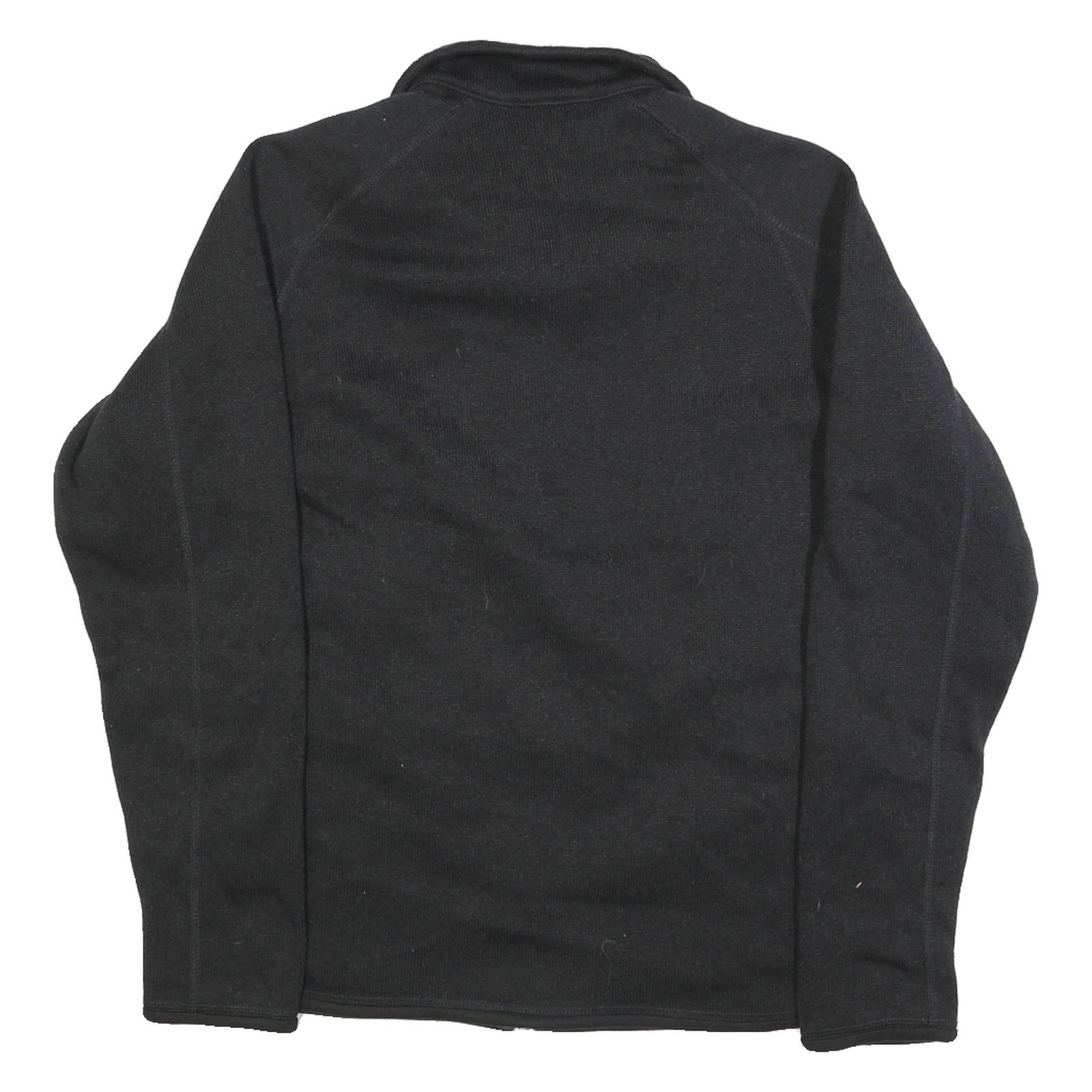 PATAGONIA Mens Black Workwear Jacket M Polyester Zip Plain Lightweight Warm