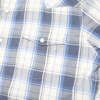 LEVI'S Mens Blue & White Plaid Cotton Shirt M Western Casual Summer