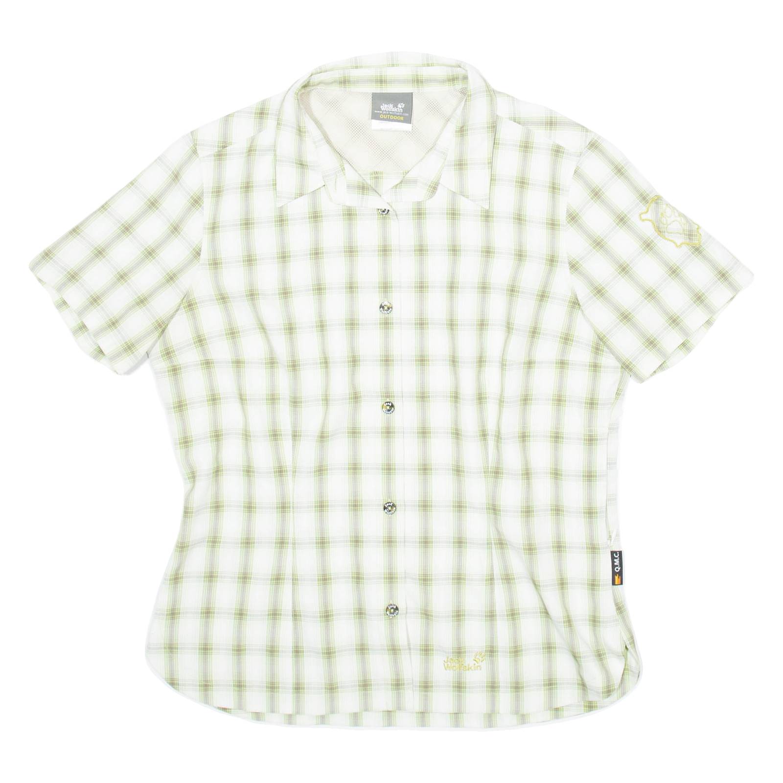 JACK WOLFSKIN Womens Shirt Green Check M
