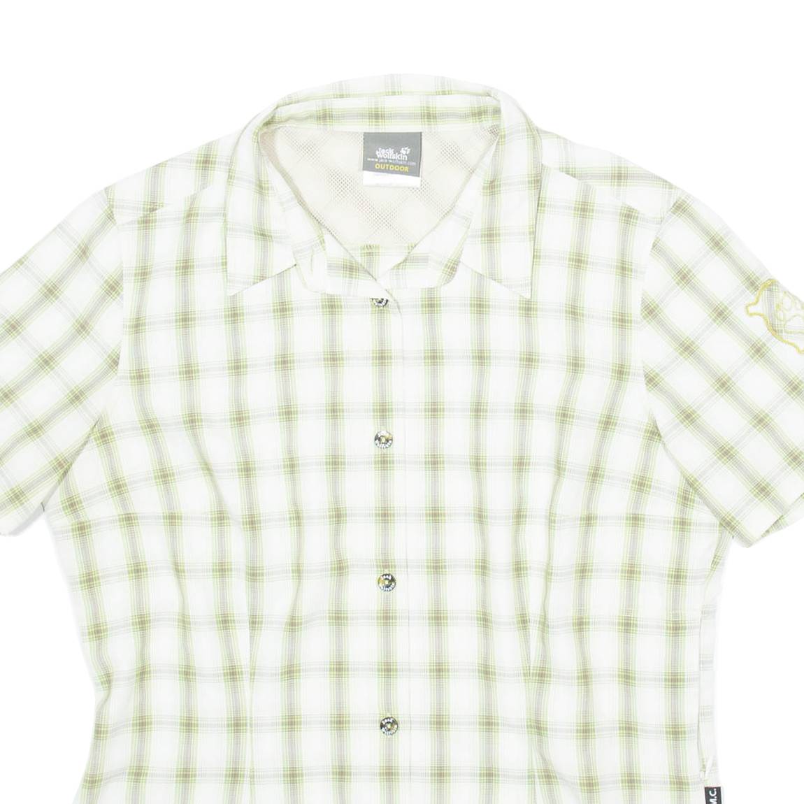 JACK WOLFSKIN Womens Shirt Green Check M