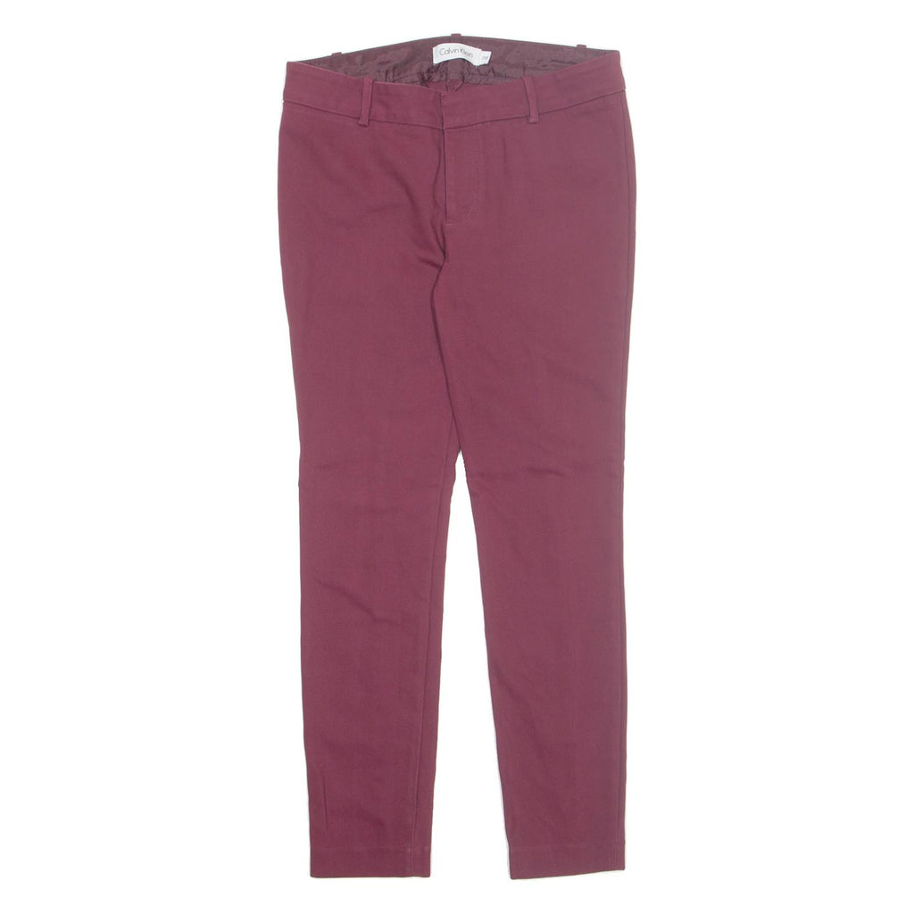 CALVIN KLEIN Womens Trousers Pink Regular Tapered W27 L28