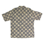CAMPIA Mens Shirt Gold Animal Print XL