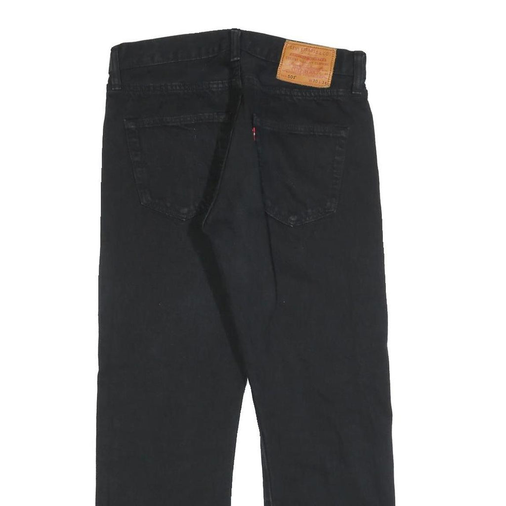 LEVI'S 501 BIG E Mens Jeans Black Regular Straight Denim Raw W30 L28 Classic Fit