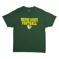 CHAMPION Wayne State Football Mens T-Shirt Green USA L
