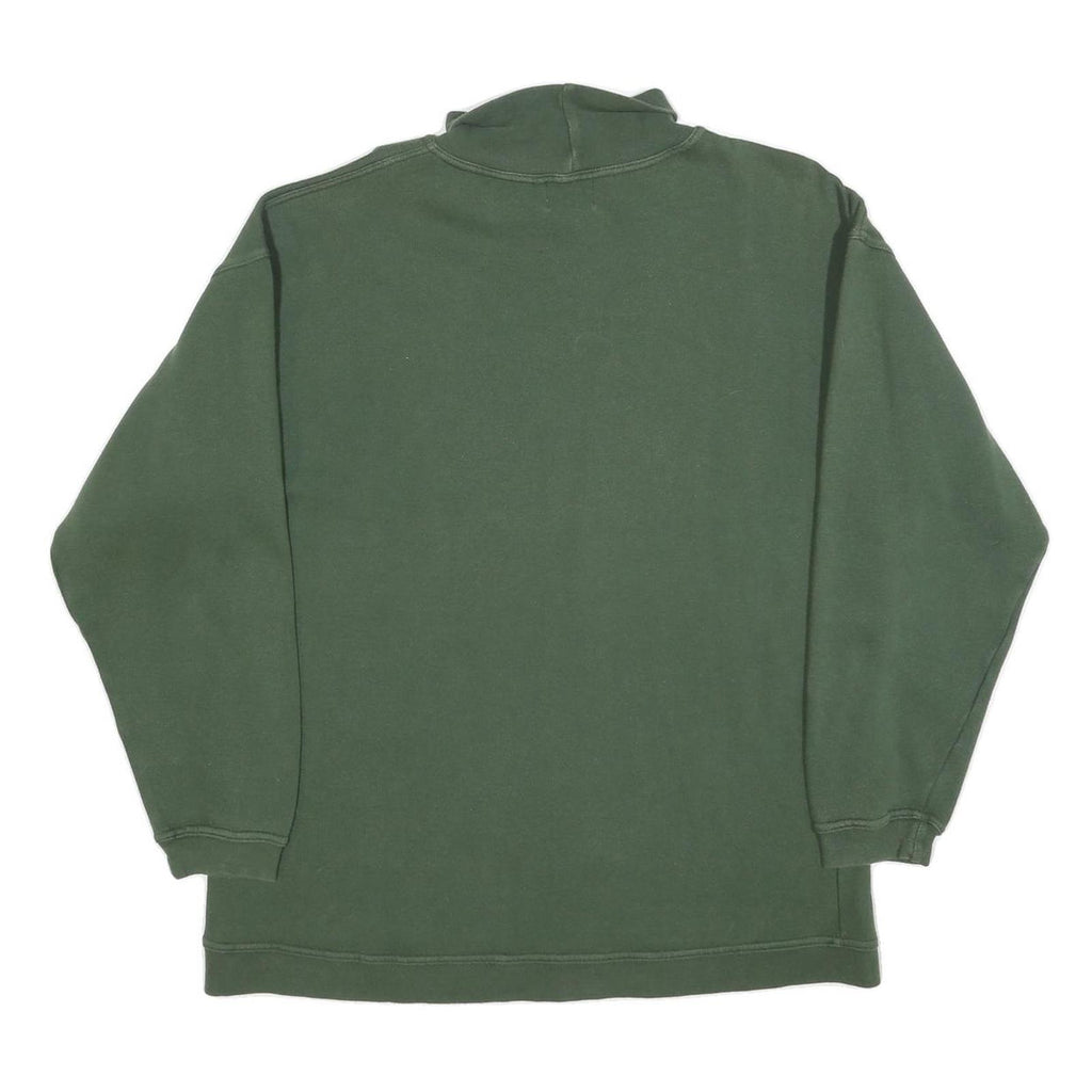 YES OR NO Mens Green Cotton Blend Crew Neck S Sweatshirt Graphic Print