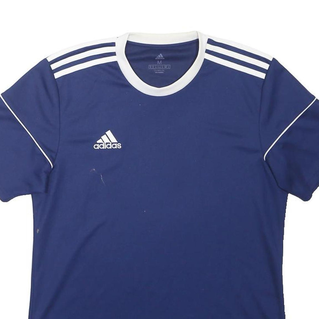 ADIDAS Mens Blue & White Classic T-Shirt M Short Sleeve Crew Neck Sportswear
