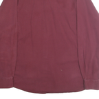 WRANGLER Mens Maroon Cotton Blend Shirt L Button Pockets Casual Workwear