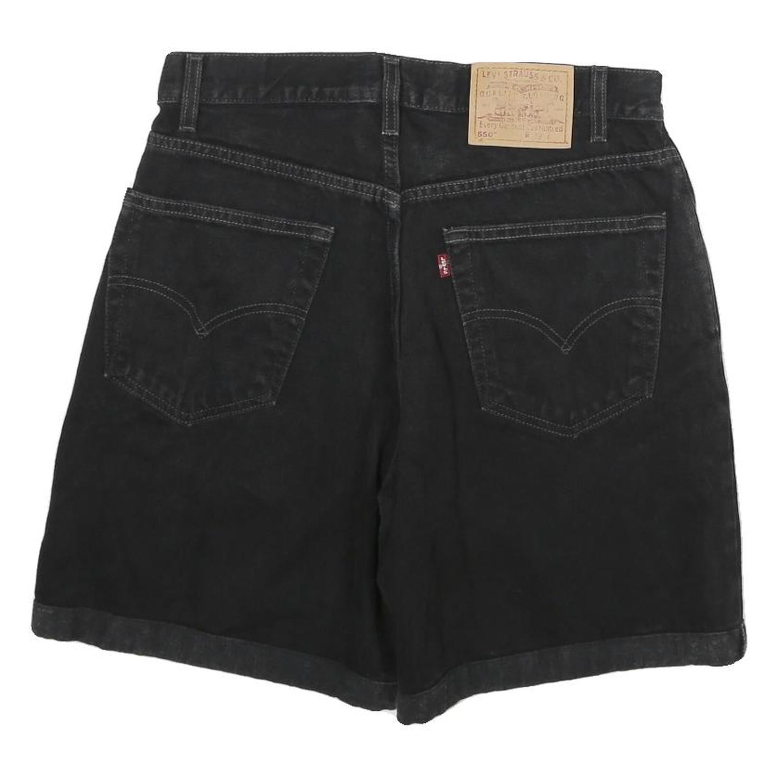 LEVI'S Mens Shorts Black Cotton Blend Casual XL W32 Classic Fit Denim