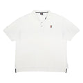 NIKE Mens White Short Sleeve Plain L Cotton Blend Basic Polo Shirt