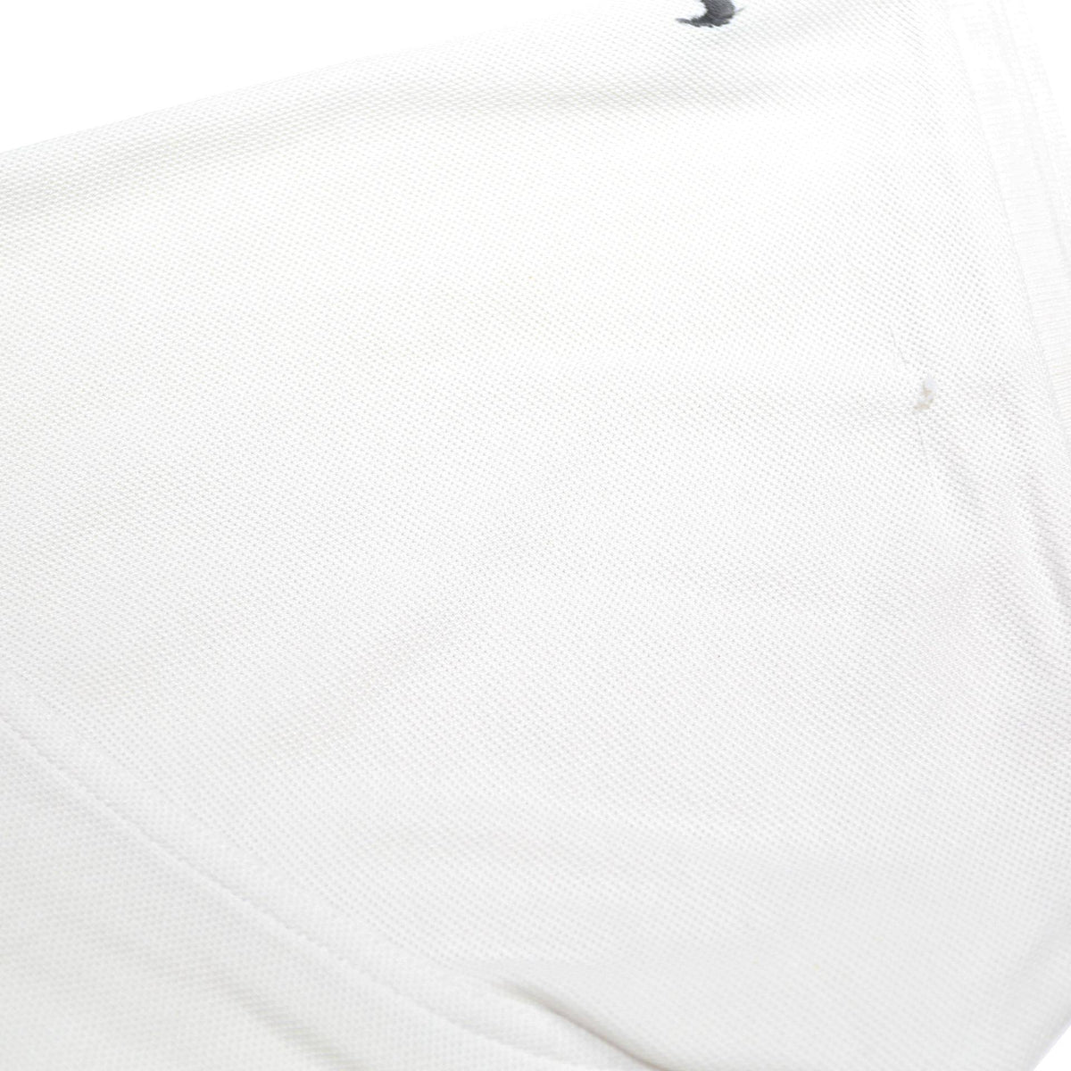 NIKE Mens White Short Sleeve Plain L Cotton Blend Basic Polo Shirt