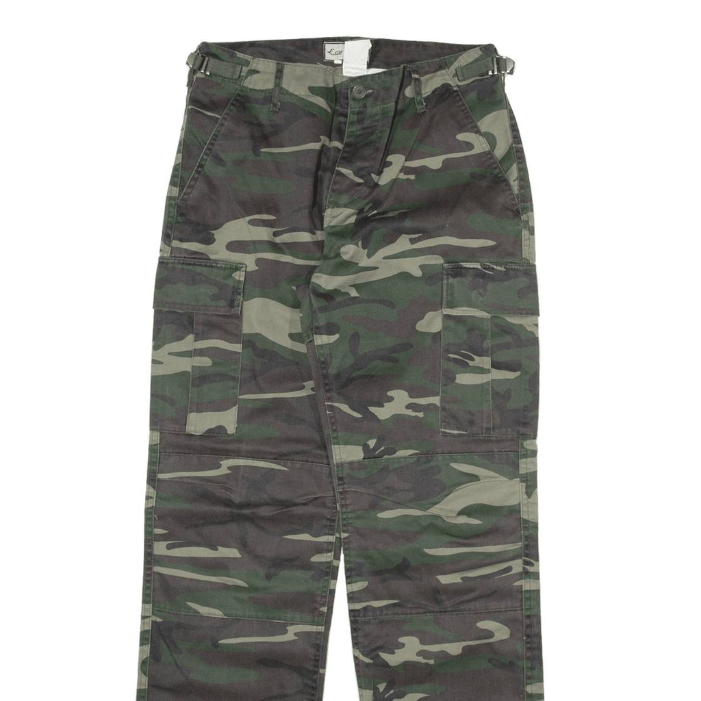 ESSE EMME Camo Cargo Womens Trousers Green Regular Straight W30 L33