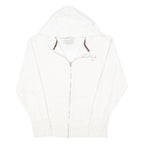 HARD ROCK CAFE Girls White Zip Hoodie L Cotton Blend Casual Pullover