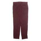 TOMMY HILFIGER Chino Mens Trousers Maroon Regular Tapered W32 L30