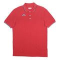 KAPPA Mens Red Polo Shirt XL Cotton Basic Short Sleeve Classic Fit Logo