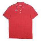KAPPA Mens Red Polo Shirt XL Cotton Basic Short Sleeve Classic Fit Logo