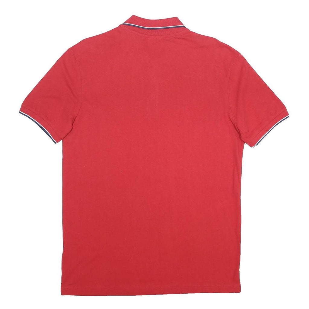 KAPPA Mens Red Polo Shirt XL Cotton Basic Short Sleeve Classic Fit Logo