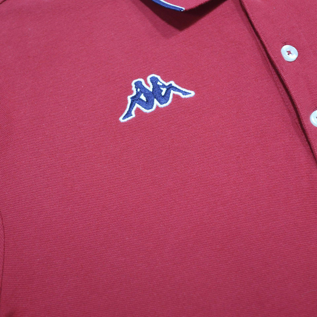 KAPPA Mens Red Polo Shirt XL Cotton Basic Short Sleeve Classic Fit Logo