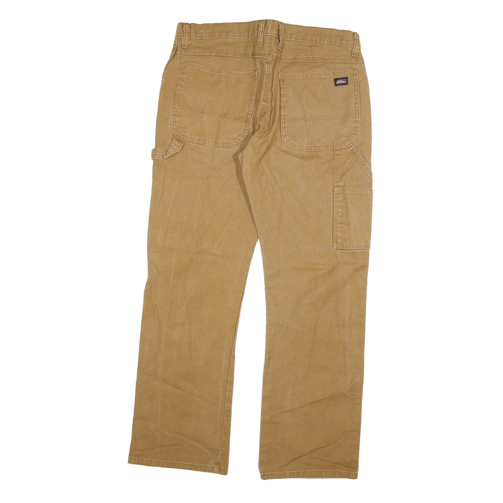 DICKIES Mens Jeans Regular Straight Denim Beige W32 L30 Workwear Utility