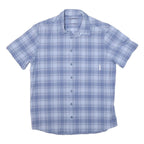 MAMMUT Mens Blue Check Shirt M Casual Outdoor Polyester Blend Summer