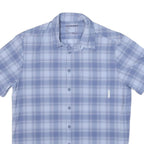 MAMMUT Mens Blue Check Shirt M Casual Outdoor Polyester Blend Summer