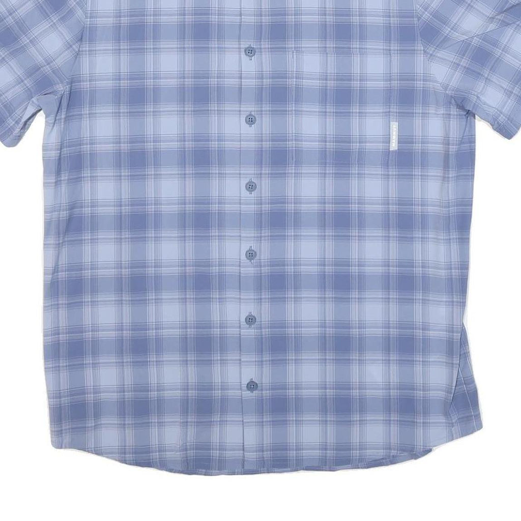 MAMMUT Mens Blue Check Shirt M Casual Outdoor Polyester Blend Summer