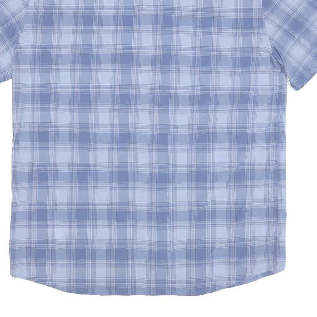 MAMMUT Mens Blue Check Shirt M Casual Outdoor Polyester Blend Summer