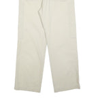 BIG STAR Womens Relaxed Beige Cotton Blend Zip Trousers W32 L30 Casual