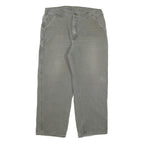 CARHARTT Mens Cotton Blend Grey Relaxed Straight Trousers W36 L29 Workwear