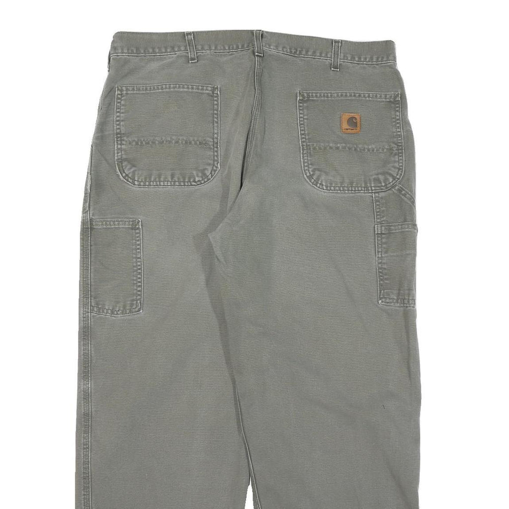 CARHARTT Mens Cotton Blend Grey Relaxed Straight Trousers W36 L29 Workwear