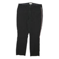ANTHROPOLOGIE Womens Polyester Blend Black Slim Straight Trousers W31 L24 Side