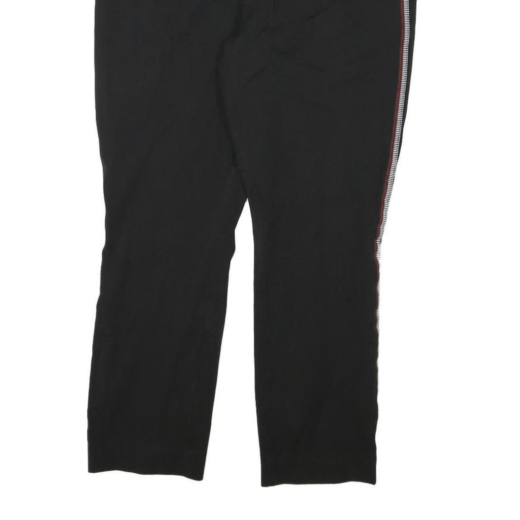 ANTHROPOLOGIE Womens Polyester Blend Black Slim Straight Trousers W31 L24 Side