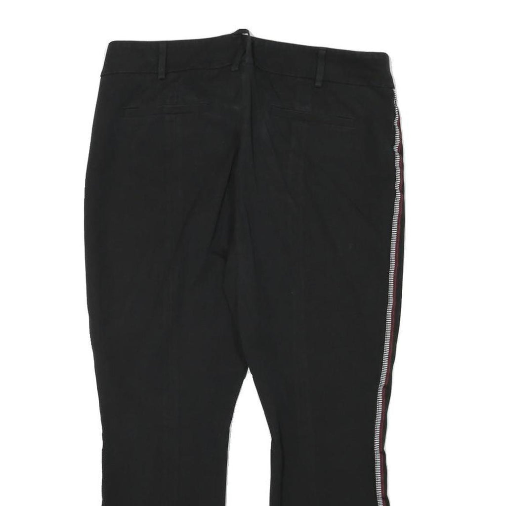 ANTHROPOLOGIE Womens Polyester Blend Black Slim Straight Trousers W31 L24 Side