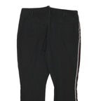 ANTHROPOLOGIE Womens Polyester Blend Black Slim Straight Trousers W31 L24 Side