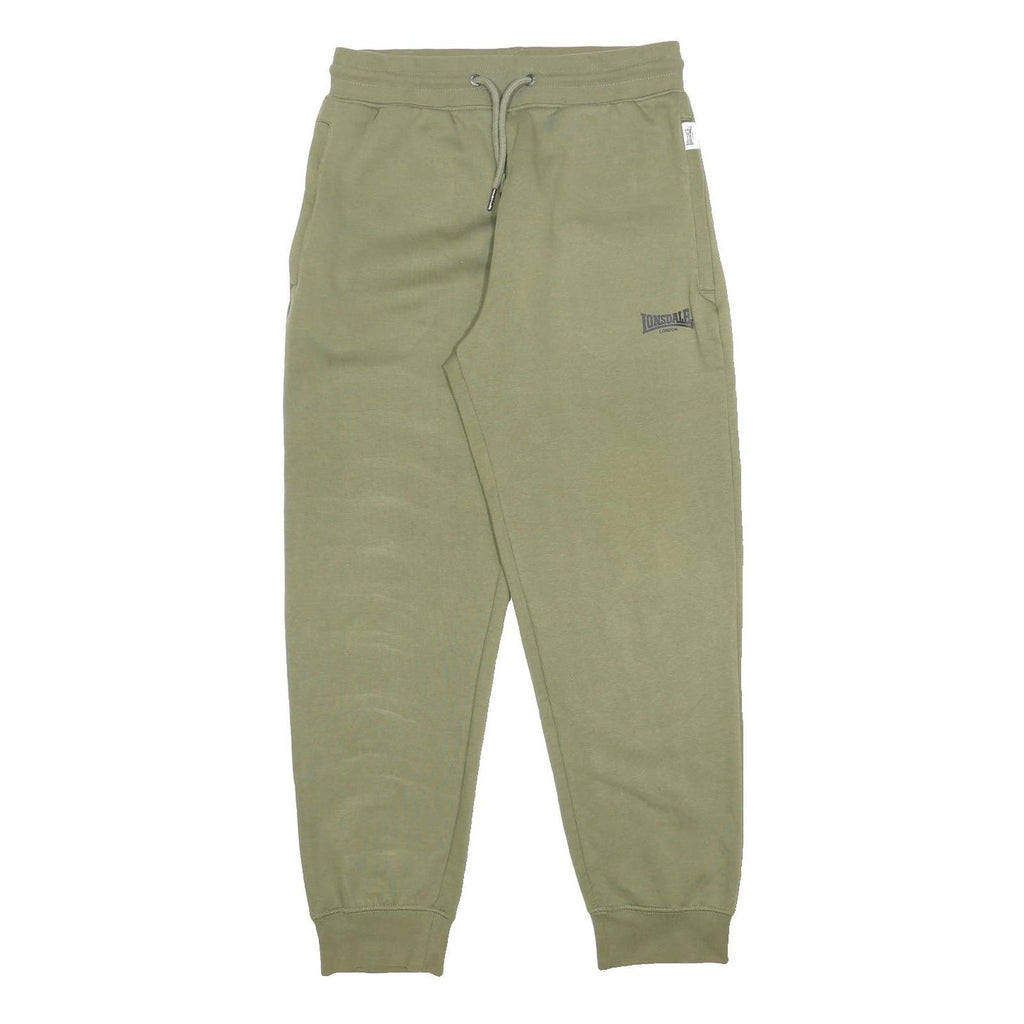 LONSDALE Mens Joggers Green Slim Tapered S W28 L27 Cotton Blend Casual