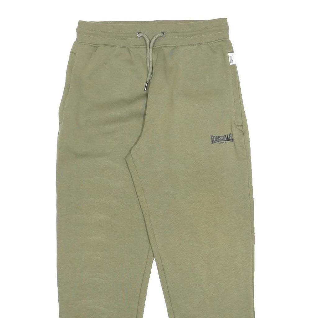 LONSDALE Mens Joggers Green Slim Tapered S W28 L27 Cotton Blend Casual