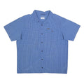 COLUMBIA Mens Blue Check Shirt 2XL Polyester Blend Outdoor Button Shirt